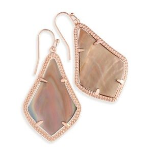 Kendra Scott Alex Brown Mother of Pearl and Rose Gold Drop Earrings